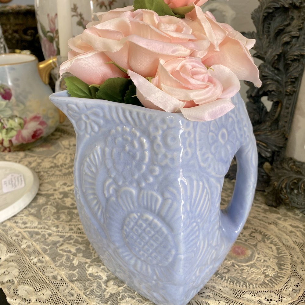 Rare Niloak Periwinkle Pottery pitcher